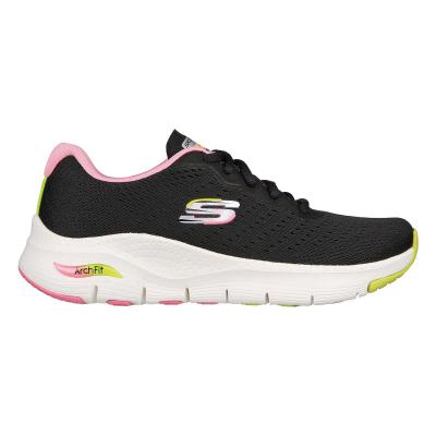 SKECHERS  Arch Fit Infinity Cool, Basket Femme, Maille Noire, 36 EU