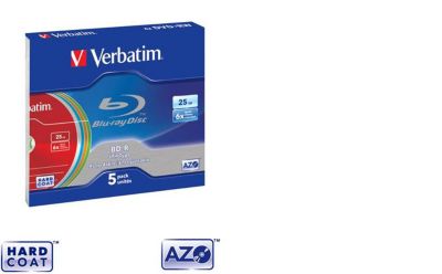 VERBATIM  43715 BD-R couche unique 6X 25 Go avec bo&icirc;tier plastique de 5