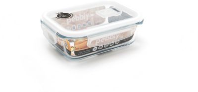 PEBBLY Bo&icirc;te Herm&eacute;tique  Rectangulaire En Verre 0.65l