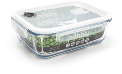PEBBLY Bo&icirc;te Herm&eacute;tique  Rectangulaire En Verre 1.5l