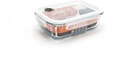 PEBBLY Bo&icirc;te Herm&eacute;tique  Rectangulaire En Verre 1l