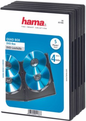 HAMA  DVD Quad Box - Bo&icirc;tier pour DVD - noir (pack de 5)