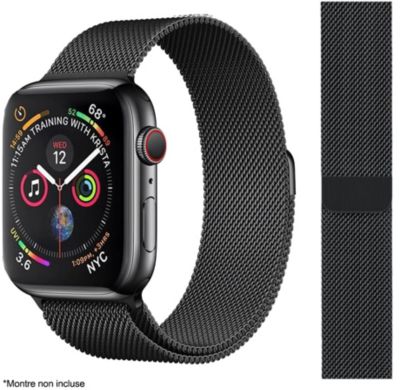  Bracelet IBROZ Apple Watch 42/44/45mm Maille noir Multicolore Ibroz