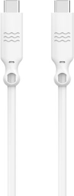 BIGBEN CONNECTED Just Green USB-C vers USB-C - Recyclable - 3A - 1.2 m&egrave;tres - Blanc