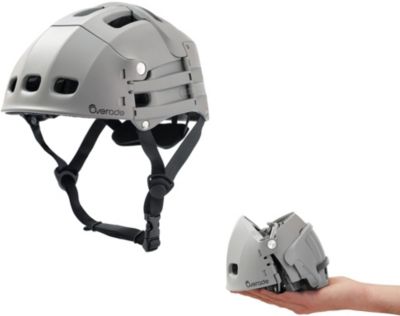OVERADE Casque de v&eacute;lo pliable  Zoom Taille S/M Gris