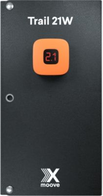 X MOOVE Panneau solaire x moov etfe pliable avec mousqueton int&eacute;gr&eacute; 21w noir