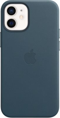 APPLE  Coque en Cuir avec MagSafe (pour iPhone 12 Mini) - Bleu Baltique