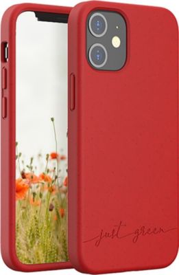 BIGBEN Coque Biod&eacute;gradable Rouge pour iPhone 12 mini Just Green 