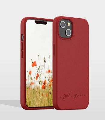 JUST GREEN  jgcovip1361r - coque  bio iphone 13 red