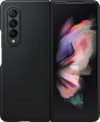 SAMSUNG Coque  Z Fold 3 Cuir noir 