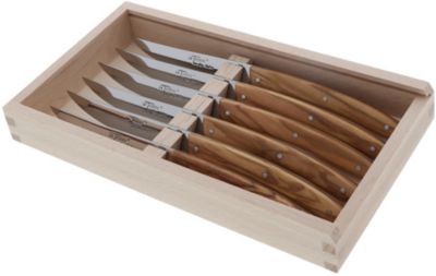 THIERS Le  - Coffret 6 couteaux bois d olivier prestige