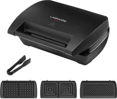 LAGRANGE Croque/gaufre Mini MAXI 2 plaques gauf+croq+pani 28663