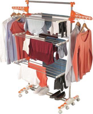  S&eacute;choir innovant - TELESHOPPING - Adulte - Porte cintres / Chaussures / Draps
