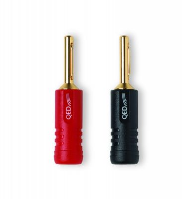 QED  Screwloc ABS 4mm Banana Plug Pair