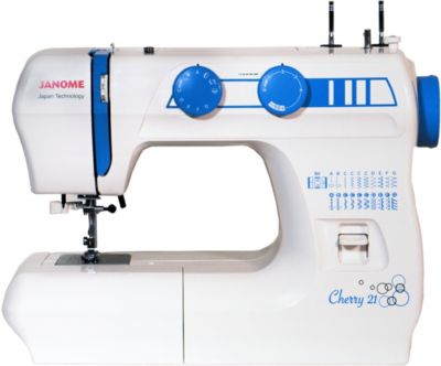 JANOME Machine &agrave; coudre  Cherry 21 60 W Blanc et Bleu 