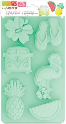 SCRAPCOOKING Moule &agrave; g&acirc;teaux silicone Multi-summer vert Vert &reg;