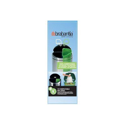 BRABANTIA  419782 Sacs Poubelle Compostables C en Rouleau 10-12 L Green