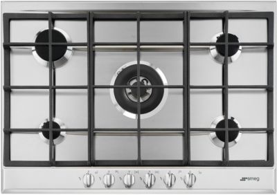 SMEG  P272XGH plaque de cuisson au gaz - 70 cm - inox - inox