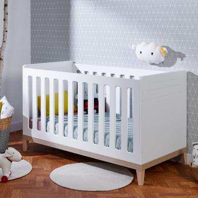 CHAMBREKIDS Lit b&eacute;b&eacute; &eacute;volutif 70x140 Blanc et H&ecirc;tre