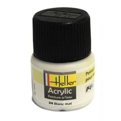 HELLER Peinture Acrylique Blanc Mat 9034 