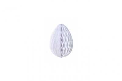  Oeuf en papier alv&eacute;ol&eacute; blanc 20 cm