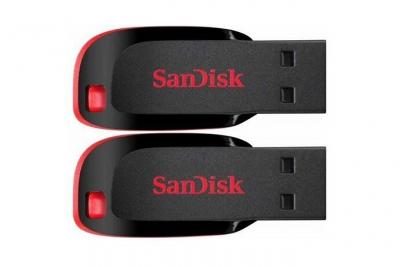 SANDISK 2 x  Cruzer Blade cl&eacute; USB 16 Go (paquet de deux) 