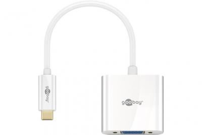 GOOBAY  66260 Adaptateur USB-C pour Appareil USB-C/VGA 0,2 m Blanc