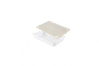 GILAC Plateau de r&eacute;tention ; 43.7x28.5x7.5 cm (LxlxH); blanc