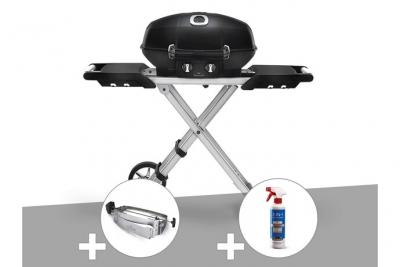 NAPOLEON Barbecue &agrave; gaz Travel Q Pro 285X + R&ocirc;tissoire + Nettoyant grill 3 en 1