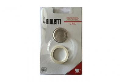 BIALETTI Grille Micro-Filtre + 1 joints pour Mokina 1 tasse R&eacute;f. 0800000