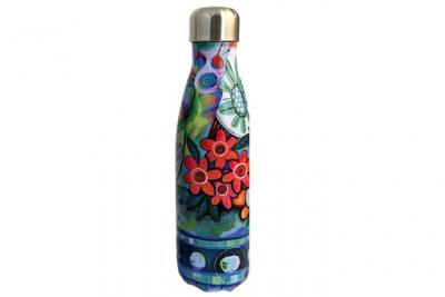 ENESCO  Bouteille isotherme en inox Fleurs By Allen