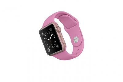 HOBBY CONCEPT Bracelet pour Apple Watch Series 1-2-3-4 38mm en Silicone Rose