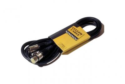 YELLOW CABLE  - C&acirc;ble de 5 m&egrave;tres de long XLR m&acirc;le &agrave; XLR femelle