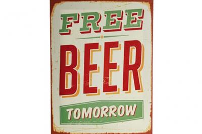 GOURMANDISE OUT OF THE BLUE - Cadre en toile Beer - En toile et bois 30 x 40 cm