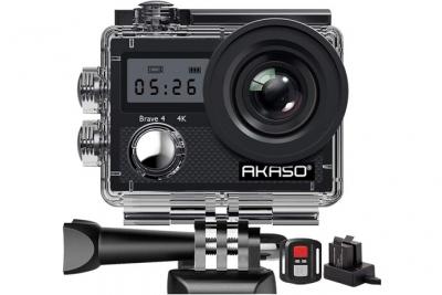  Cam&eacute;ra sport 4k akaso sy001 20mp stabilisateur d'image 2 batteries kit d'accessoires noir