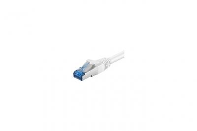 WENTRONIC CAT 6a C&acirc;ble de Liaison, S/FTP (PiMF), Blanc, 1m Longueur
