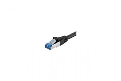 WENTRONIC Goobay 93820 CAT 6a C&acirc;ble de Liaison, S/FTP (PiMF), Noir, 5m Longueur