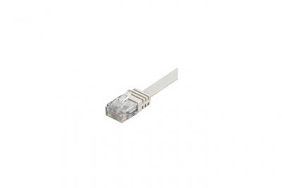 GOOBAY  95154 CAT 6 C&acirc;ble de Liaison Plat, U/UTP, Blanc, 5 m Longueur