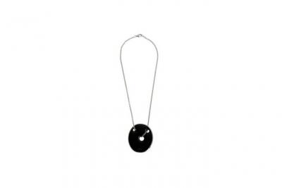 BREIL  TJ0821 - Collier avec Pendentif Femme - Acier - &Eacute;mail Noir