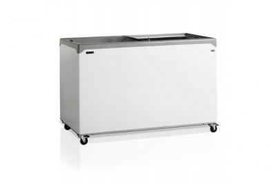 TEFCOLD Cong&eacute;lateur coffre de cr&egrave;me glac&eacute;e &eacute;l&eacute;gant avec couvercles coulissants vitr&eacute;s plats 367 L 