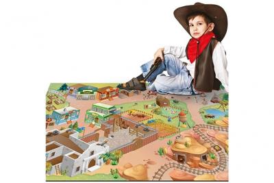 Tapis enfant tiss&eacute; 100x150 multicolore rectangle ALAMO