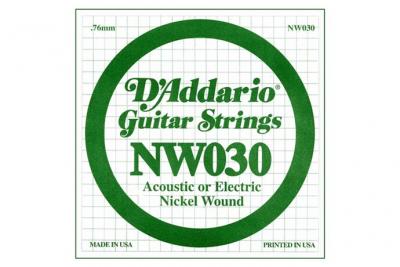D ADDARIO AND CO Corde Au D&eacute;tail D'addario Nw030 - Guitare &Eacute;lectrique - Filet Rond 030