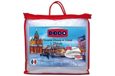 DODO Couette chaude naturelle 10% duvet/90% plumettes - enveloppe coton HELSINKI