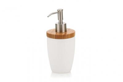  Kela 18596 distributeur de savon liquide, c&eacute;ramique et bambou, 'Natura'