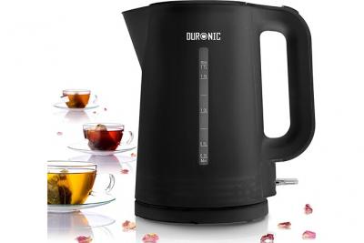 DURONIC Bouilloire &Eacute;lectrique De 2200w Capacit&eacute; De 1,7l Chauffe Rapidement Base &Agrave; 360&deg; Arr&ecirc;t Automatique  Ek17 Bk
