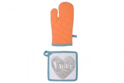  Ensemble gant et manique Stone Orange 