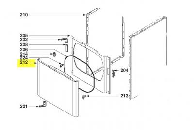FAGOR Porte complete pour seche linge  - as6019443