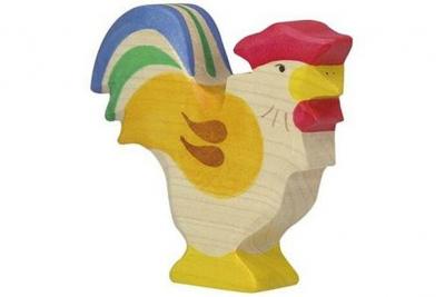 HOLZTIGER Figurine en bois Coq 