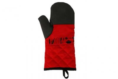 FIVE SIMPLY SMART  - Gant de Cuisine N&eacute;opr&egrave;ne Pix 31cm Noir & Rouge