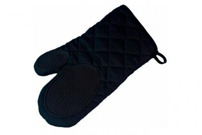DOUCEUR D INTERIEUR Gant 30 x 18 cm polycoton+silicone cuistot Noir